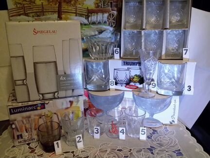 Рюмки (стопки ) стаканы набор luminarc и spiegelau