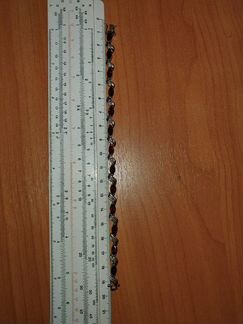 Серебряный гранатовый браслет Чехия 19 см