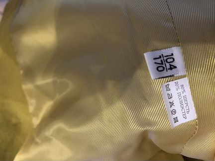 Пальто женское шерсть, оверсайз, цвет горчица