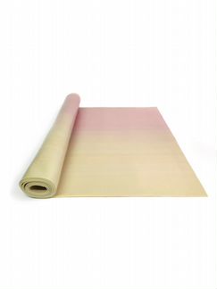 Коврик для йоги Puna Travel marbled (0,6 кг, 183 см, 1.5 мм, желто-розовый, 60 см)