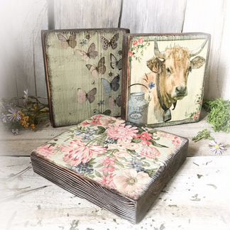 Доска для нарезки, декупаж