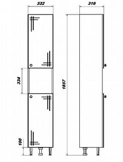 Шкаф-Пенал в ванную