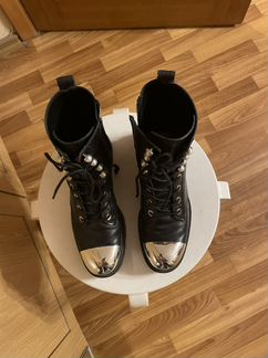 Ботинки кожаные женские zara