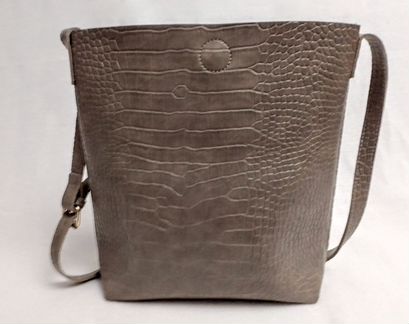 Сумка - шоппер новая, серо-коричневая