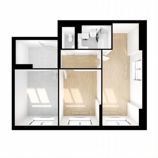 2-к квартира, 59.3 м², 16/17 эт.