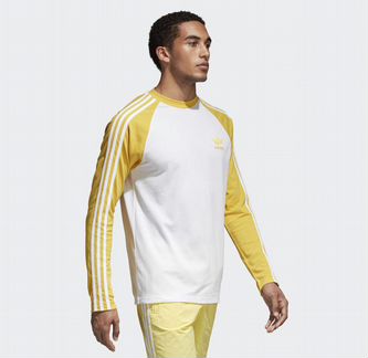 Лонгслив Adidas 3-stripes yellow новый оригинал