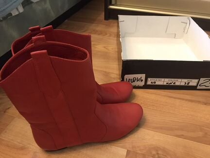 Сапоги новые, нат.кожа, 38р, стопа 24,5см