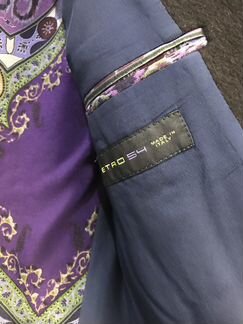 Пальто мужское etro. Темно-синее. 100 кашемир