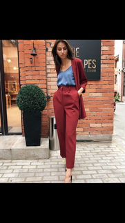 Костюм с брюками винного цвета Charmstore