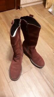 Сапоги замшевые, размер 34