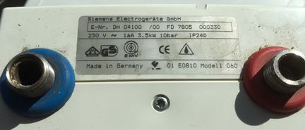 Проточный водонагреватель Siemens