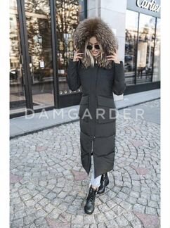 Пуховик длинный новый женский с мехом