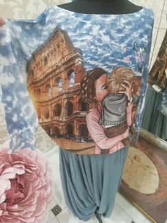 Кофта летучая мышь 50-52