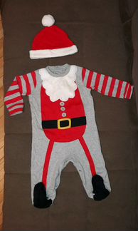 Новогодний костюм Next дед мороз 6-9 мес