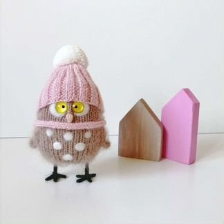 Вязаная сова, ручной работы