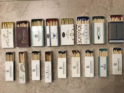 Спичечные коробки из отелей за границей