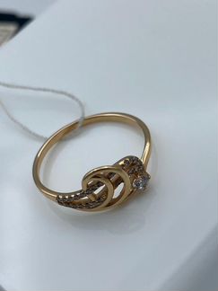 Новый комплект из золота с фианитами