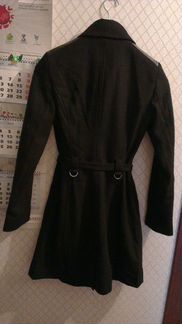 Пальто черное драповое