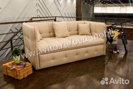 Диван Софт Клюква бежевый