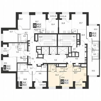 2-к квартира, 49.9 м², 2/29 эт.