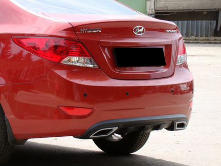 Диффузор заднего бампера Вариант 1 Hyundai Solaris