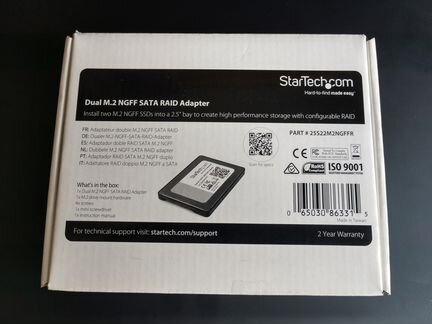 Startech Dual M.2 ngff SATA Adapter with raid