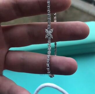 Браслет из белого золота с бриллиантами 3 ct