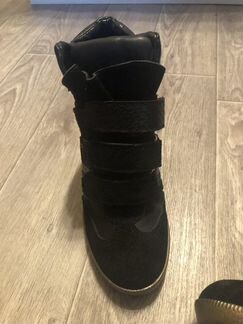 Кроссовки на платформе bcbg, кожа, замша