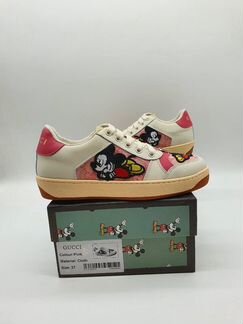 Кеды Disney Gucci женские кроссовки розовые