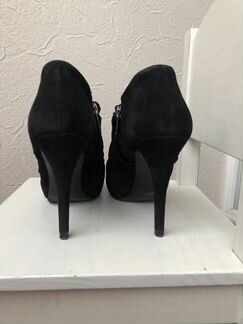 Ботильоны Zara замша черные 37