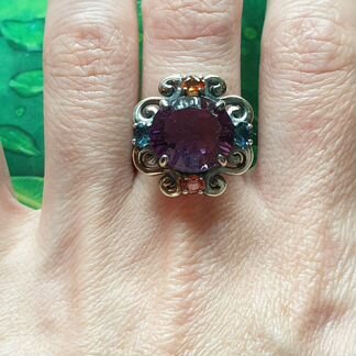 Серебряное кольцо с аметистом