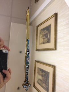 Ручка микромозаика антиквариат Италия перьевая сма