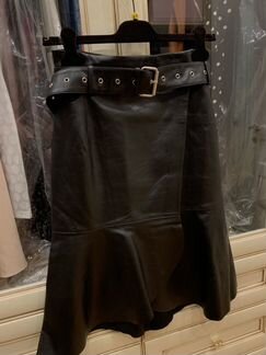 Юбка кожаная