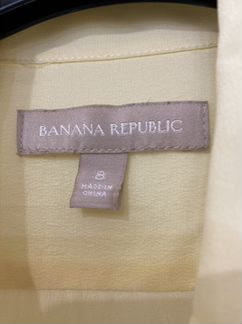 Шёлковая нежно желтая блузка с завязками