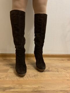 Сапоги натуральная замша на 40р