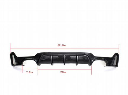 Диффузор М BMW F32 F33 F36 карбон 2х2