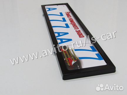 Рамка для номера 001 black черная