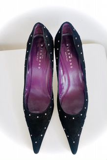 Новые туфли лодочки John Richmond чёрные замша, 40