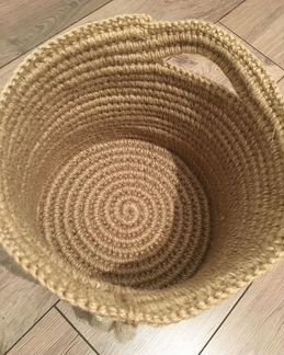 Корзина для хранения из джута