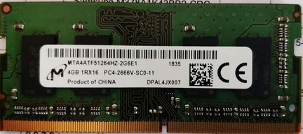 DDR-4 sodimm 4Gb 2666 Mhz