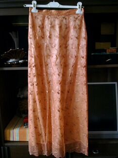 Вечерняя Юбка оранжевая персиковая Apart