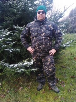 Костюм тактический горка 8 зима чёрный мультикам