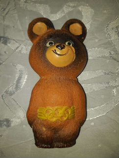 Олимпийский мишка резина СССР игрушка винтаж