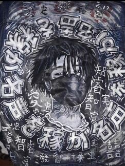 Джинсовка на меху с ручной росписью