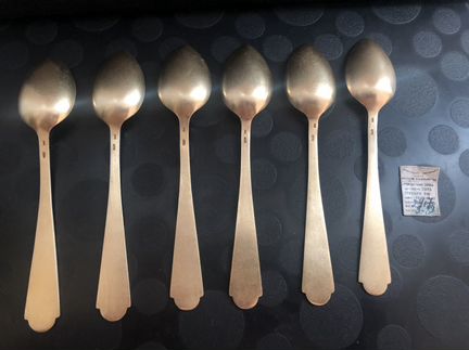 Чайные ложки Серебро 916 Эмаль