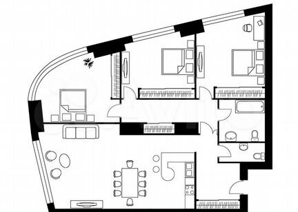 3-к квартира, 139.5 м², 41/56 эт.