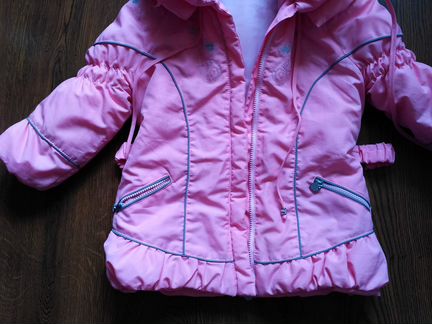 Куртка осень зима на девочку 4-6 лет с жилеткой