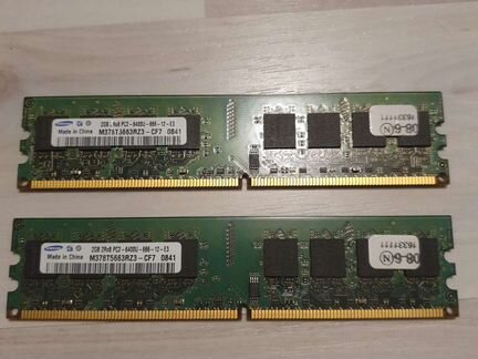 Оперативная память ddr2 Samsung 2 Gb x2