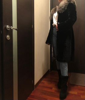 Шуба мутон.Натуральный мех