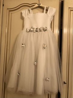 Нарядное платье на девочку 6-9 лет, б/у, Италия